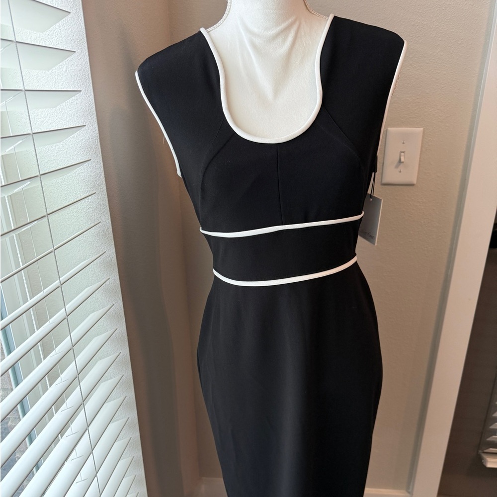 Calvin Klein Black and White Dress Size 4